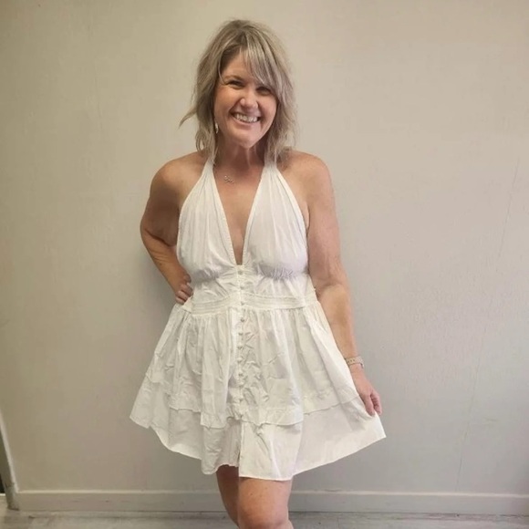 Free People Sail Away Mini Dress - New - Size L - Picture 4 of 7